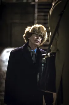 Steve Buscemi as Rabbi Blumenthal looks at Norman in disbelief